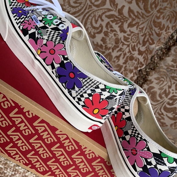 Vans Authentic Printed Floral Check/Marshmallow Mn - Picture 15 of 16
